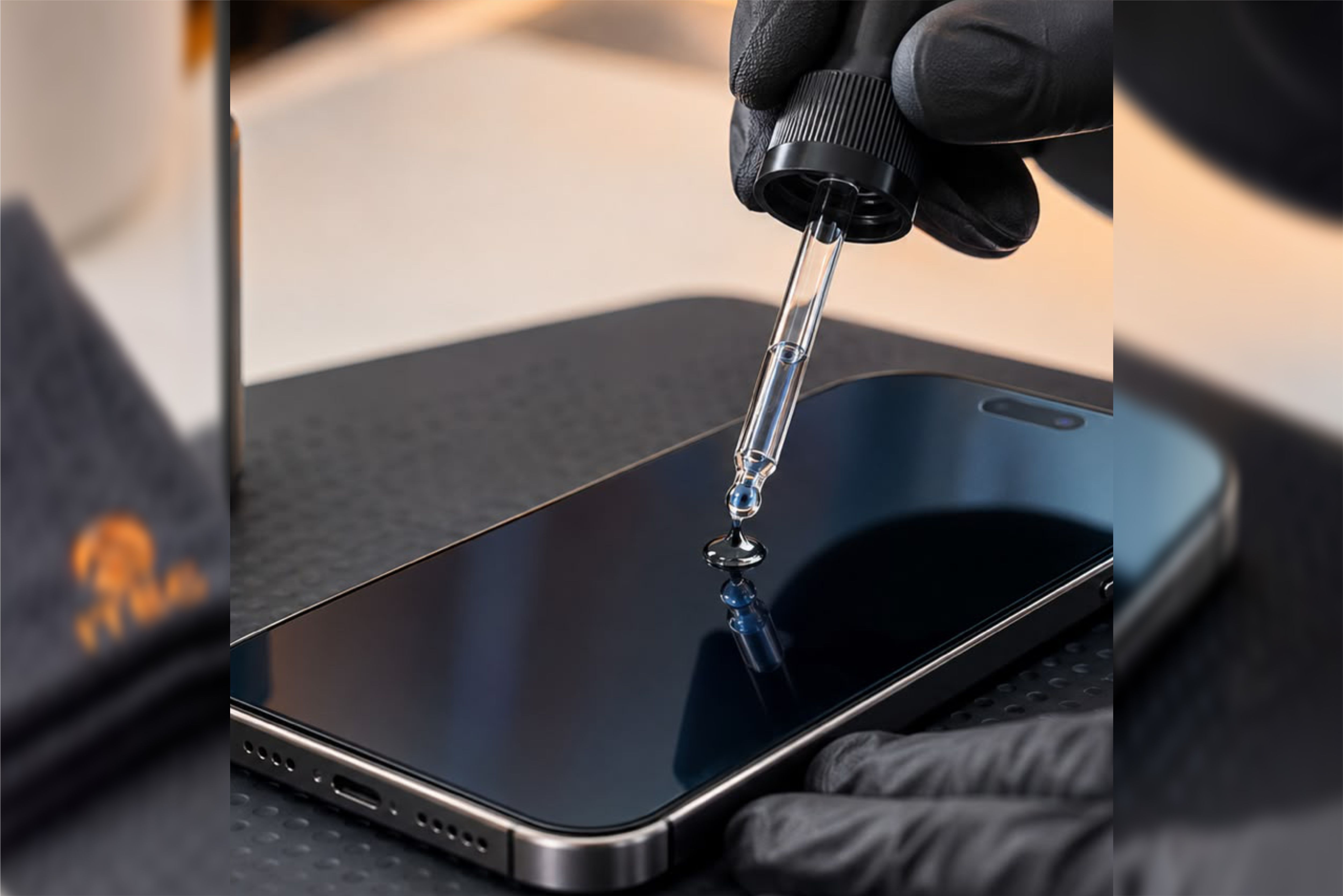 Celular aberto em manutenção